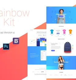 Epic Rainbow UI Kit with Bootstrap 4 Theme