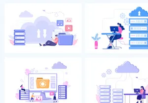 20 Cloud Storage Hosting Service Illustration