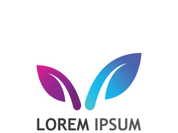 Colorful natural leaf logo design. preview picture