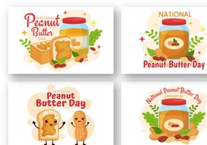 13 National Peanut Butter Day Illustration