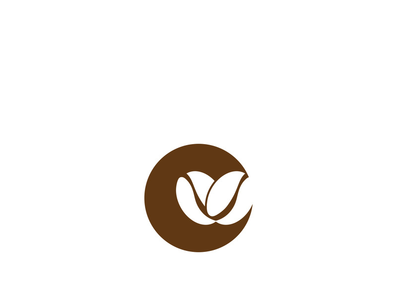 Coffee bean logo design.