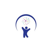 People star logo design to achieve a success or dream.