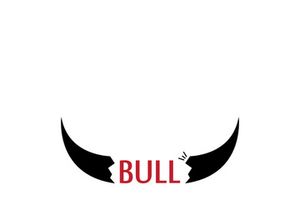 Bull head horns logo design.
