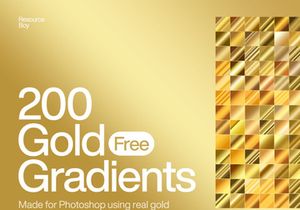 200 Gold Photoshop Gradients