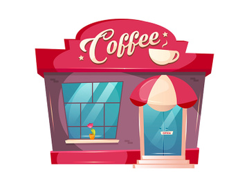 Coffeeshop cartoon vector illustration preview picture
