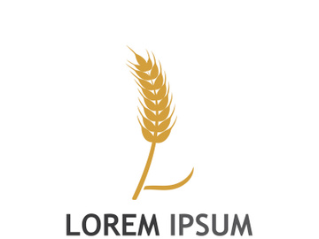 Organic wheat farm logo template. preview picture