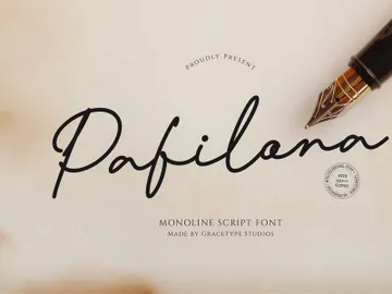 Pafilona | Monoline Script preview picture