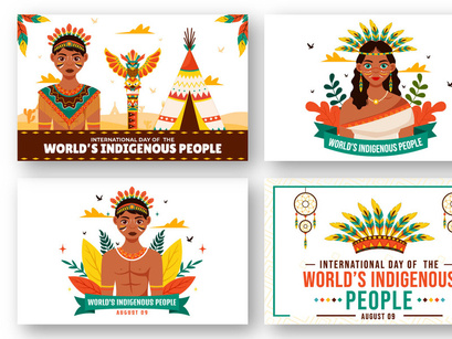 12 World Indigenous People Day Illustration