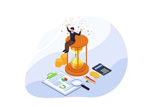 Set of Isometric Time Management Illustration