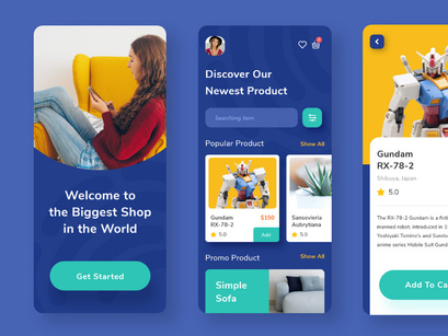 Folk Shop - Ecommerce Online Mobile App UI Kit