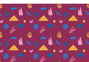Botanical Bliss Scandinavian Plant Doodle Pattern