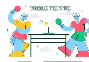 10 Table Tennis Sports Illustration