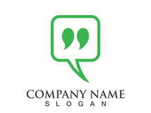 Speech bubble icon logo template vector illustration