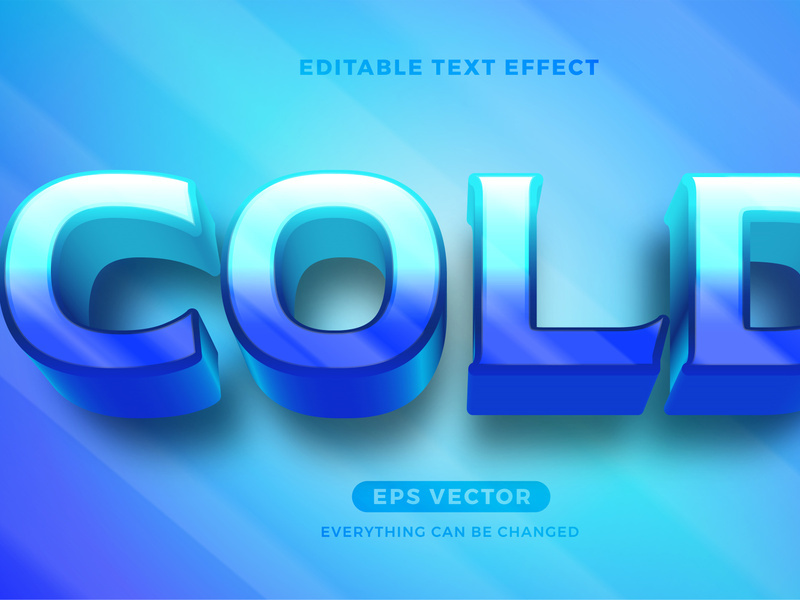Cool editable text effect vector template