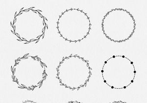 Bloomy Vector Wreaths