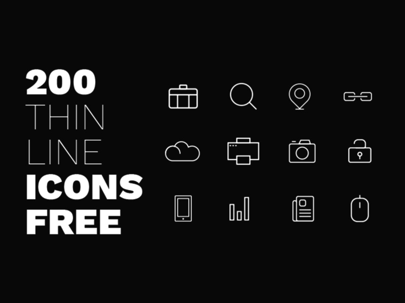 Thin Line Icons [PSD]