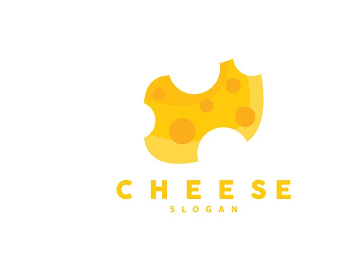 Cheese Logo, Cute Cheese Rustic Retro Vintage Vector Design