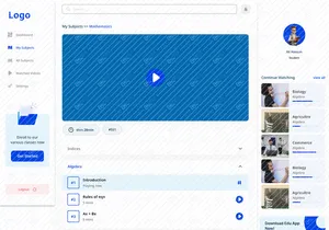 Modern E-Learning Dashboard UI/UX Design | Student LMS Web App I