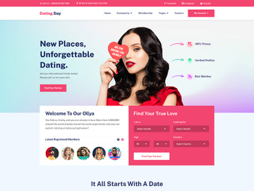 Dating Social Network Template preview picture