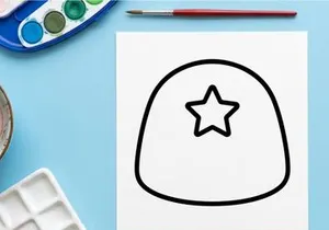Halloween star badge icon isolated on white background. Spooky holiday emblem for decorations, invitations, and party designs.