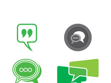 Speech bubble icon Logo template vector illustration