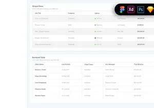 Tables Widgets Dashboard UI Kit