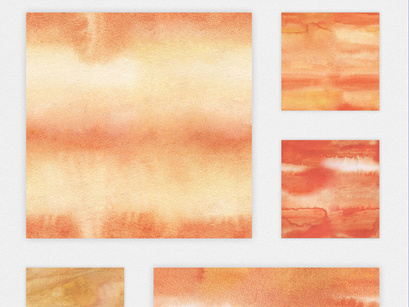 Watercolor Seamless Textures - Orange Pack