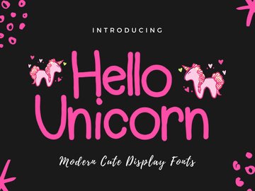 Hello Unicorn A Playful Monoline Display Font preview picture