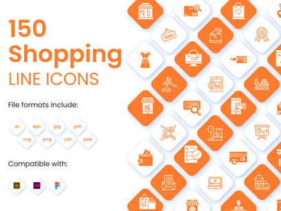 Set of Shopping and Commerce Icons