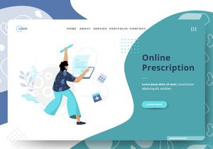 Medical Online sets Illustration