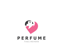 Perfume bottle logo design symbol can be used for business and cosmetic perfume shop template