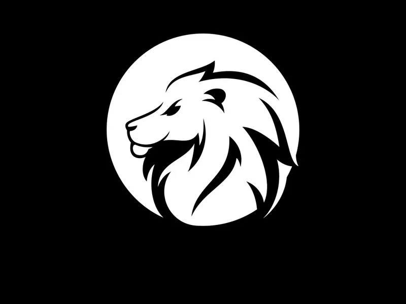 Lion Head  Logo design vector template