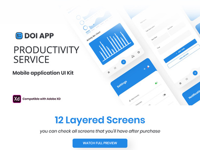 DOI Productivity Mobile Application - UI Kit