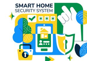 10 Smart Home Security Illustration