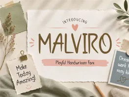 Malviro – Playful Handwritten Font preview picture
