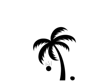 Summer palm tree logo design. preview picture