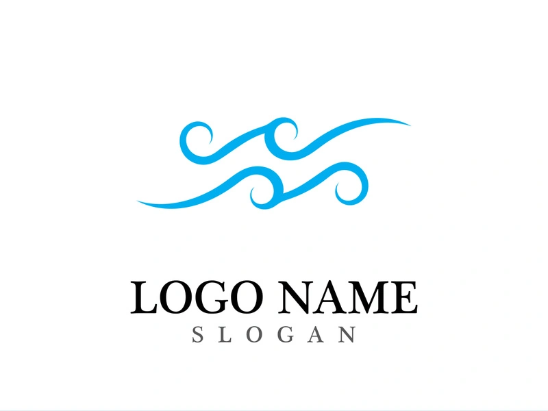 Wave beach vector illustration design logo