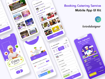 Booking Catering Services Mobile App UI Kit preview picture