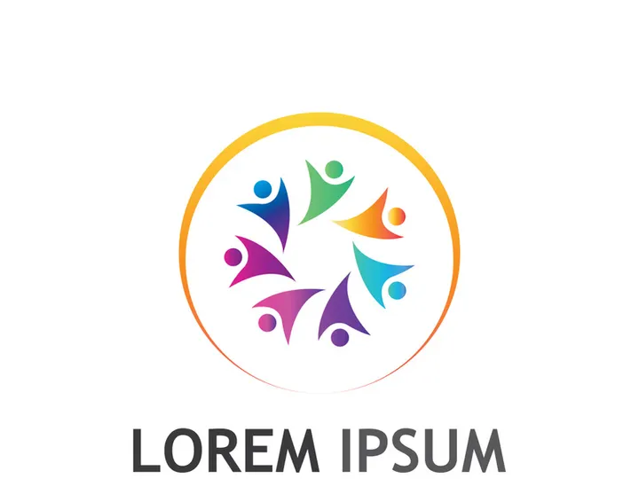 People social community logo design with creative idea