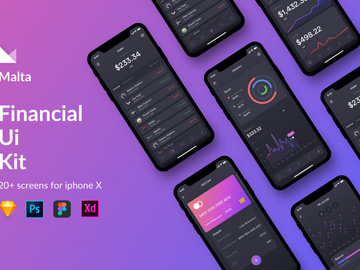 Malta Financial IOS app UI Kit preview picture