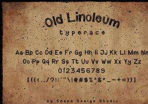 Old Linoleum - Typeface