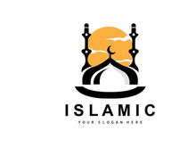 Mosque Logo, Vector Desain Template