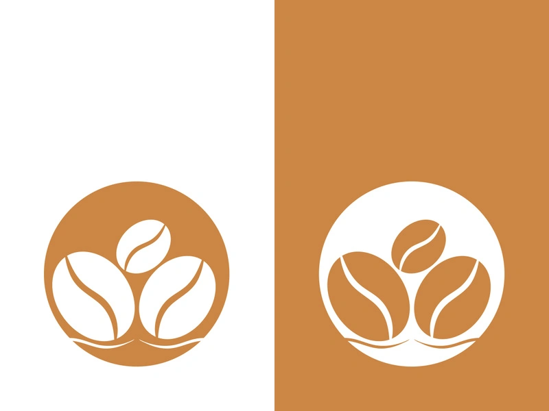 Coffee bean icon vector illustration template