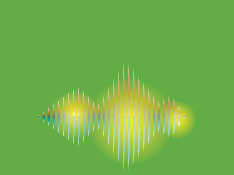Sound waves logo background modern music vector image