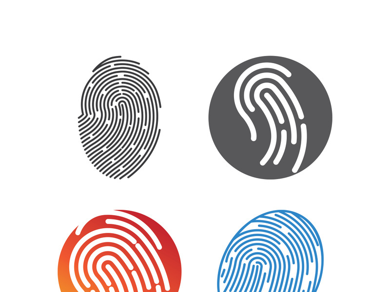 Fingerprint logo vector illustration icon template design