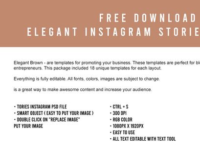 Elegant Brown - Instagram Stories Template