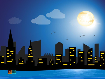 City night illustration preview picture