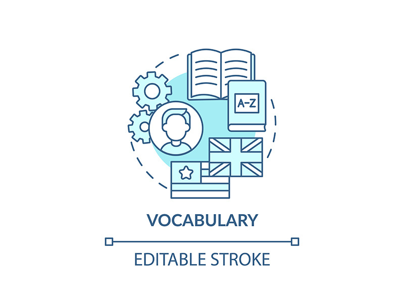 Vocabulary concept icon