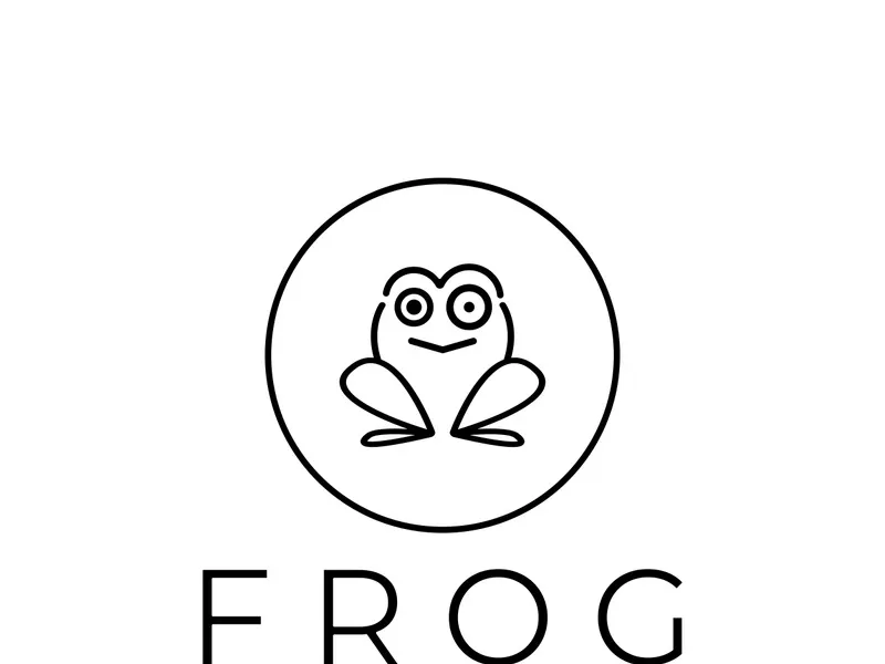 frog logo simple vector design template