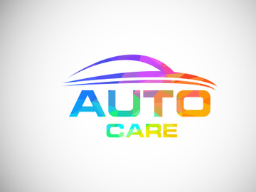 Low poly style logo sign symbol for the automotive company preview picture